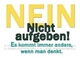 W206 Nicht aufgeben: postkarte